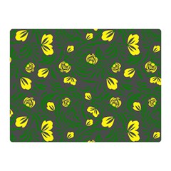 Yellow Flowers Double Sided Flano Blanket (mini)  by Eskimos