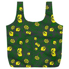 Yellow Flowers Full Print Recycle Bag (xxl) by Eskimos