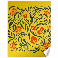 Folk Flowers Canvas 36  X 48  by Eskimos