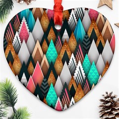 Abstract Triangle Tree Ornament (heart) by Dutashop