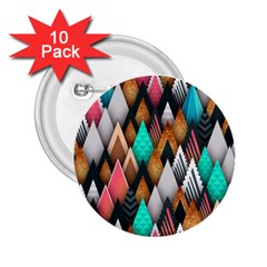 Abstract Triangle Tree 2 25  Buttons (10 Pack)  by Dutashop