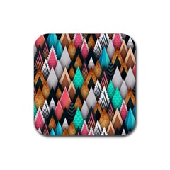 Abstract Triangle Tree Rubber Coaster (square)  by Dutashop