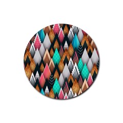 Abstract Triangle Tree Rubber Coaster (round)  by Dutashop