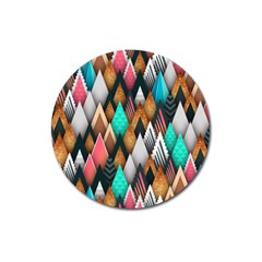 Abstract Triangle Tree Magnet 3  (round) by Dutashop