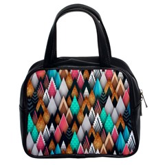 Abstract Triangle Tree Classic Handbag (two Sides) by Dutashop