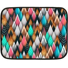 Abstract Triangle Tree Double Sided Fleece Blanket (mini)  by Dutashop