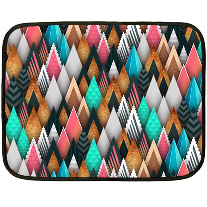 Abstract Triangle Tree Double Sided Fleece Blanket (Mini) 