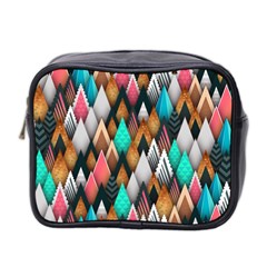 Abstract Triangle Tree Mini Toiletries Bag (two Sides) by Dutashop