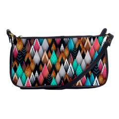 Abstract Triangle Tree Shoulder Clutch Bag by Dutashop