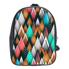 Abstract Triangle Tree School Bag (xl) by Dutashop