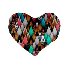 Abstract Triangle Tree Standard 16  Premium Heart Shape Cushions by Dutashop