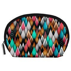 Abstract Triangle Tree Accessory Pouch (large) by Dutashop