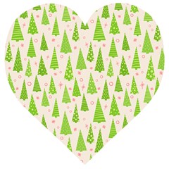 Christmas Green Tree Wooden Puzzle Heart by Dutashop