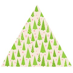 Christmas Green Tree Wooden Puzzle Triangle by Dutashop