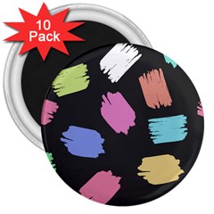 Many Colors Pattern Seamless 3  Magnets (10 Pack)  by Dutashop