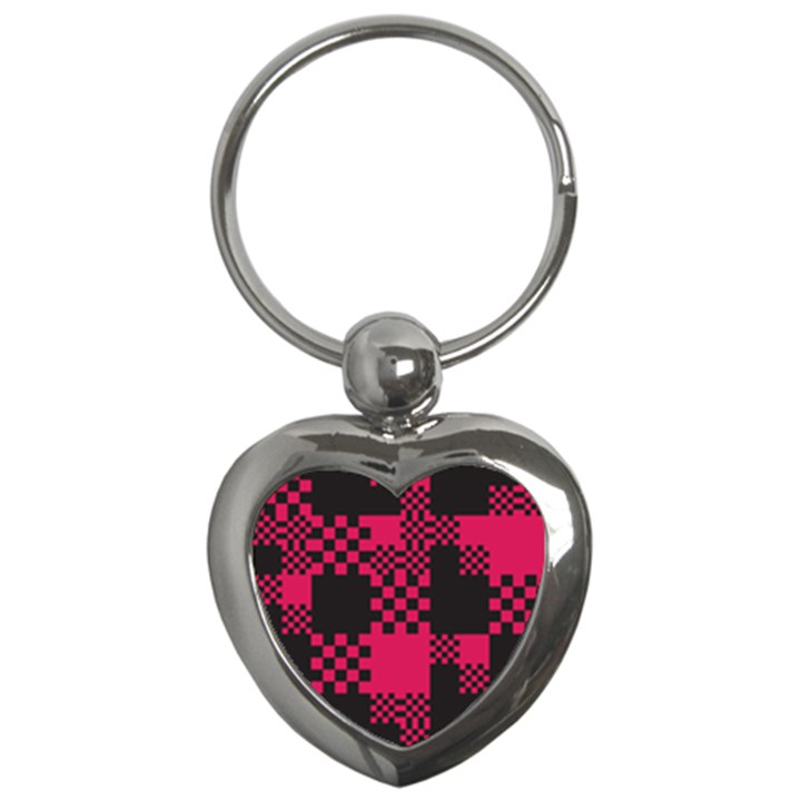 Cube Square Block Shape Key Chain (Heart)