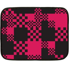 Cube Square Block Shape Fleece Blanket (mini) by Dutashop