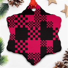 Cube Square Block Shape Snowflake Ornament (two Sides) by Dutashop