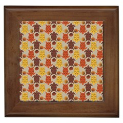 Sea Turtle Sea Life Pattern Framed Tile