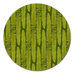 Fern Texture Nature Leaves Magnet 5  (round) by Dutashop