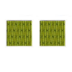 Fern Texture Nature Leaves Cufflinks (square)