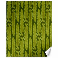 Fern Texture Nature Leaves Canvas 11  X 14 