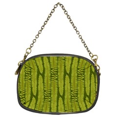 Fern Texture Nature Leaves Chain Purse (two Sides)