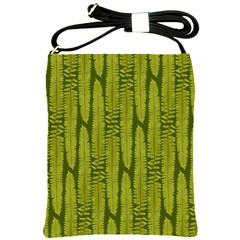 Fern Texture Nature Leaves Shoulder Sling Bag by Dutashop