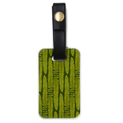 Fern Texture Nature Leaves Luggage Tag (one Side) by Dutashop