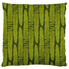 Fern Texture Nature Leaves Large Cushion Case (one Side) by Dutashop