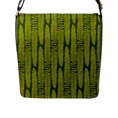 Fern Texture Nature Leaves Flap Closure Messenger Bag (l) by Dutashop