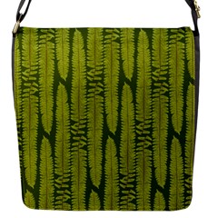 Fern Texture Nature Leaves Flap Closure Messenger Bag (s) by Dutashop