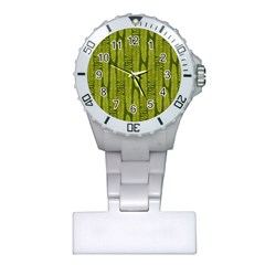 Fern Texture Nature Leaves Plastic Nurses Watch by Dutashop