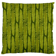 Fern Texture Nature Leaves Large Flano Cushion Case (one Side) by Dutashop