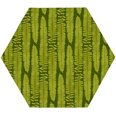 Fern Texture Nature Leaves Wooden Puzzle Hexagon