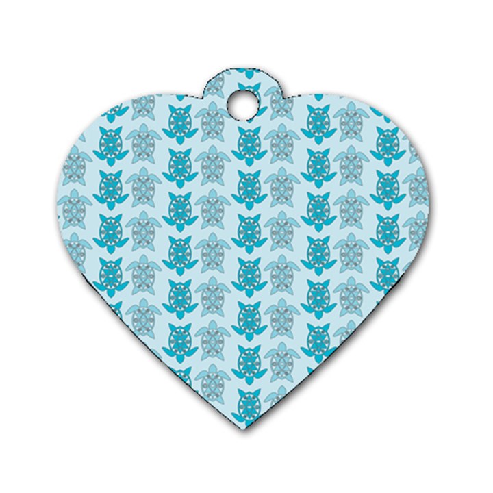 Sea Turtle Sea Animal Dog Tag Heart (One Side)