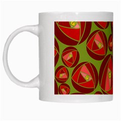 Abstract Rose Garden Red White Mugs by Dutashop