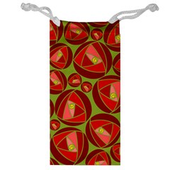 Abstract Rose Garden Red Jewelry Bag by Dutashop