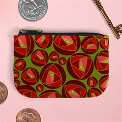 Abstract Rose Garden Red Mini Coin Purse