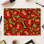 Abstract Rose Garden Red Cosmetic Bag (XL) Back