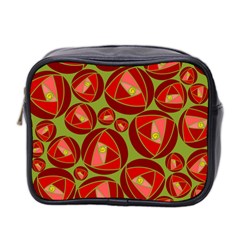 Abstract Rose Garden Red Mini Toiletries Bag (two Sides) by Dutashop