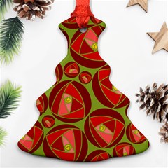 Abstract Rose Garden Red Christmas Tree Ornament (two Sides)