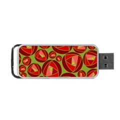 Abstract Rose Garden Red Portable Usb Flash (one Side) by Dutashop