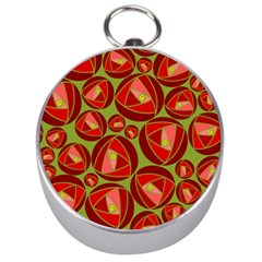 Abstract Rose Garden Red Silver Compasses by Dutashop