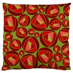 Abstract Rose Garden Red Standard Flano Cushion Case (two Sides) by Dutashop