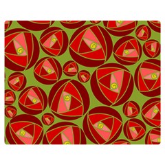 Abstract Rose Garden Red Double Sided Flano Blanket (medium) 