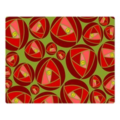 Abstract Rose Garden Red Double Sided Flano Blanket (large)  by Dutashop