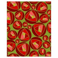 Abstract Rose Garden Red Drawstring Bag (small) by Dutashop