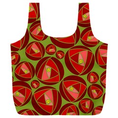 Abstract Rose Garden Red Full Print Recycle Bag (xxxl) by Dutashop