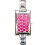 Hexagon Windows Rectangle Italian Charm Watch Front